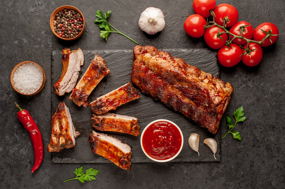 Côtes de porc (disponibles avec glaçage BBQ)